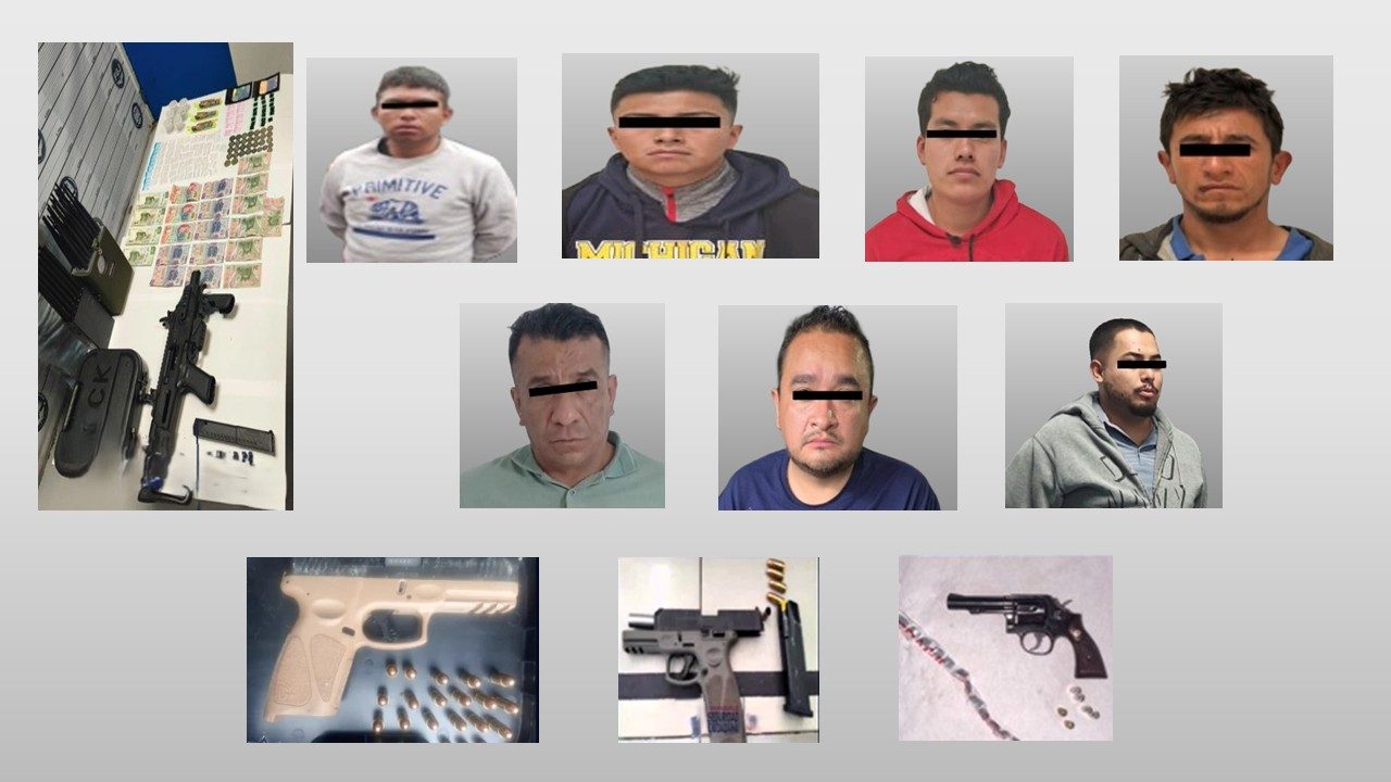 Con armas y droga policías de Nezahualcóyotl detiene a 14 entre estos un adolescente
